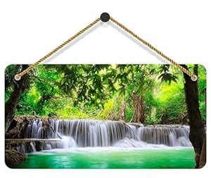 SAF paintings Waterfall Mdf Wooden Wall Hanging Home Decor Plates, wall ...
