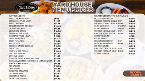 Exploring the Delicious and Diverse Yard House Menu