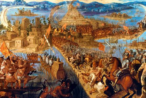 In 1521 Hernán Cortés attacked the Aztec capital city, Tenochtitlan, to ...