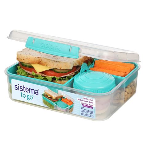 Buy Sistema Bento Box TO GO | Lunch Box with Yoghurt/Fruit Pot | 1.65 L ...