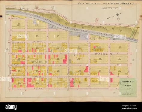 Hudson County, V. 2, Double Page Plate No. 6 Map bounded by Paterson ...