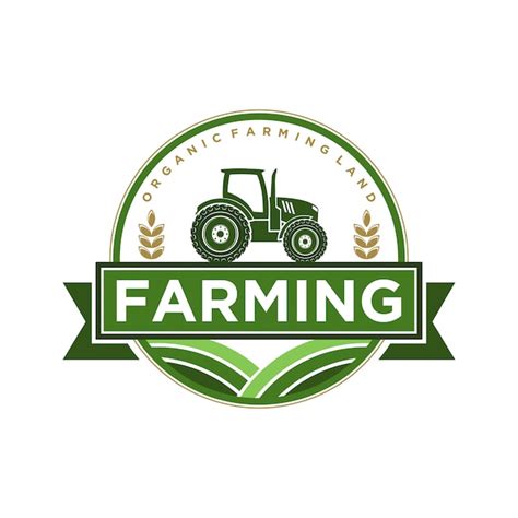 Logo für die Agrarindustrie mit Traktor- und Schaufelelementen ...