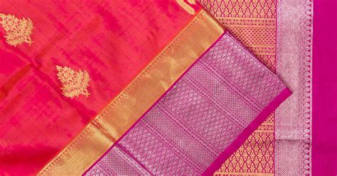 Venkatagiri Silk Butta Dual Tone Pink And Orange