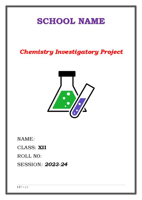 Prayham - Chemistry Investigatory Project NAME: CLASS: XII ROLL N0 ...