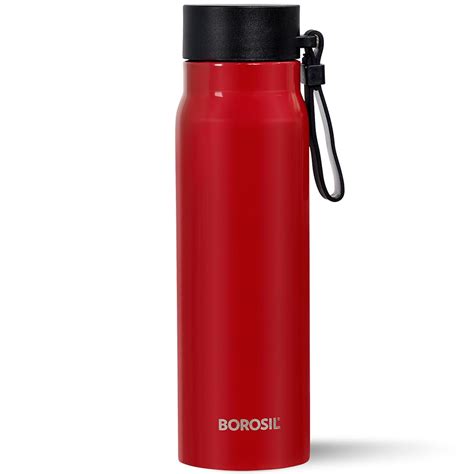Borosil Hydra Bliss 500 ml Stainless Steel Water Bottle | 13 hrs. Hot ...