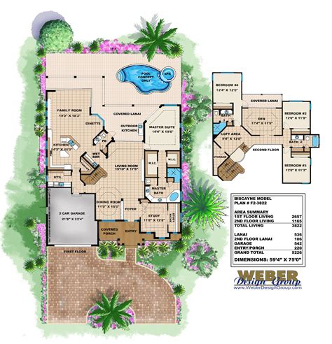 West Indies House Plans: Island Style West Indies Coastal Home Plans