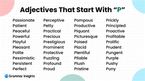 280 Adjectives That Start With P