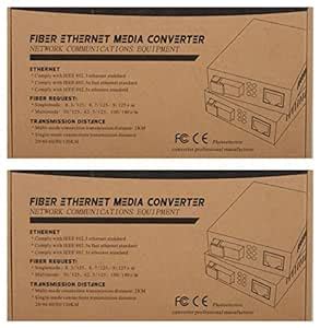 Euro-Digital DM99371 Media Convertor 10/100 Base (Pack of 2, Black ...