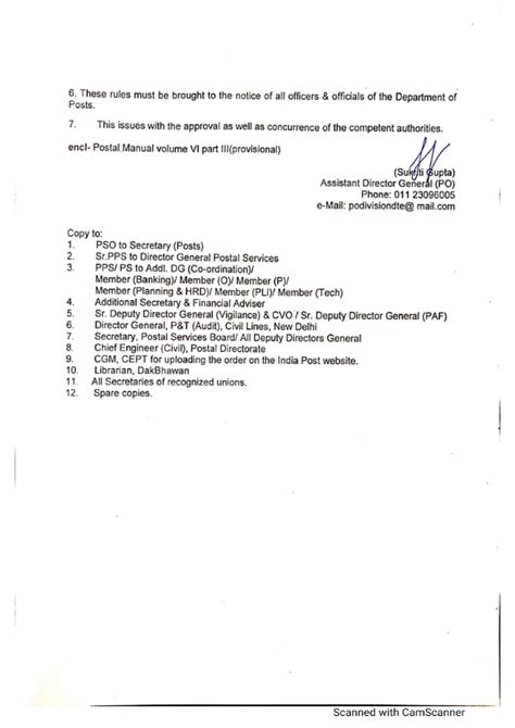 Issuance of Revised Postal Manual Volume VI part III (Provisional ...