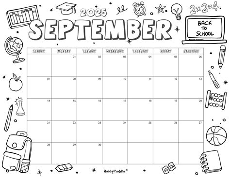 2025 Coloring Calendar - Free Printables - World of Printables