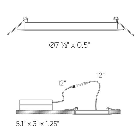 DALS Lighting Black 6-in 980-Lumen Switchable White Round Dimmable LED ...