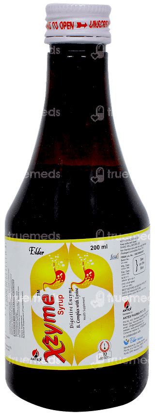 Xzyme Syrup 200 Ml - Uses, Side Effects, Dosage, Price | Truemeds