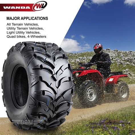 WANDA Set of 4 ATV tires 25x8-12 & 25x12-10 for India | Ubuy
