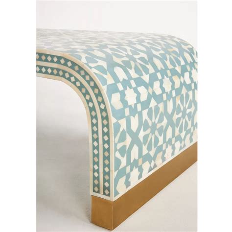 Logan Inlay Waterfall Coffee Table - Moroccan Green