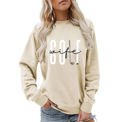 XIOANU Sweatshirts For Women Letter Print Round Neck Long Sleeve Drop ...