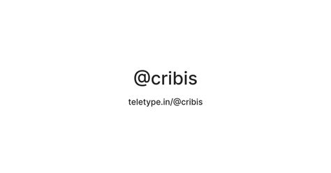 @cribis — Teletype