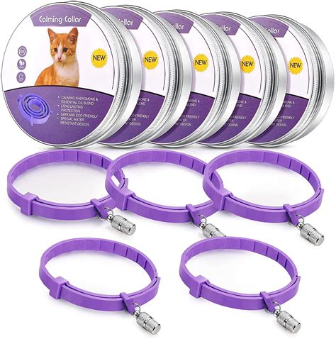 5 Pack Calming Collar for Cats, Calming Pheromone Collar for Cats, Cat ...