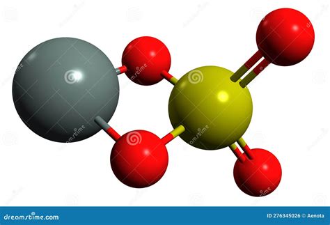 3D Image of Iron II Sulfate Skeletal Formula Stock Illustration ...