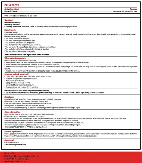 Buy Regenivade Men's 5% Minoxidil Plus - Topical Solution (3 Month ...