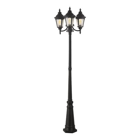 Buy Emliviar Vintage Outdoor Post Light, 3-Head Street Light Pole Light ...