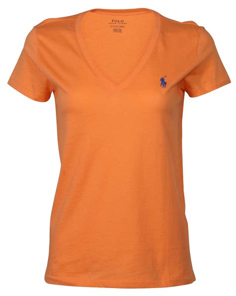 Polo RL Women's V-Neck Pony T-Shirt (X-Small, Orange) - Walmart.com