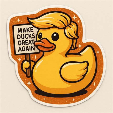 Buy Donald Trump Sticker as a Rubber Duck With a Sign Saying Make Ducks ...