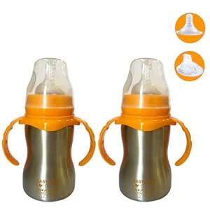 Buy JOYFILLS 2 in 1 Baby Feeding Bottle in Stainless-Steel | Sipper cum ...