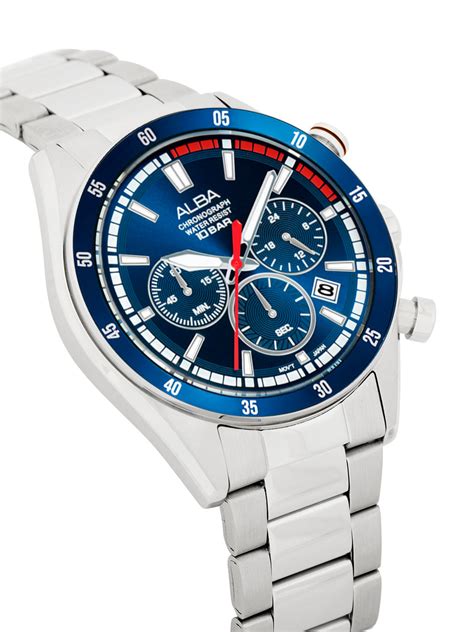 AT3J27X1 Deep Blue Dial Chronograph Watch – ALBA WATCHES INDIA