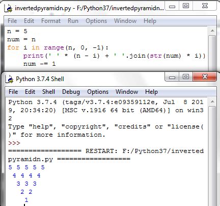 Image result for Natural Numbers Half Pyramid in Python Using While Loop