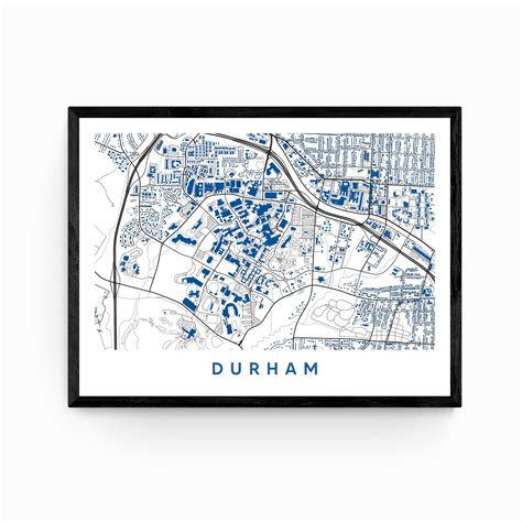 Durham NC Map – Campus Map Prints