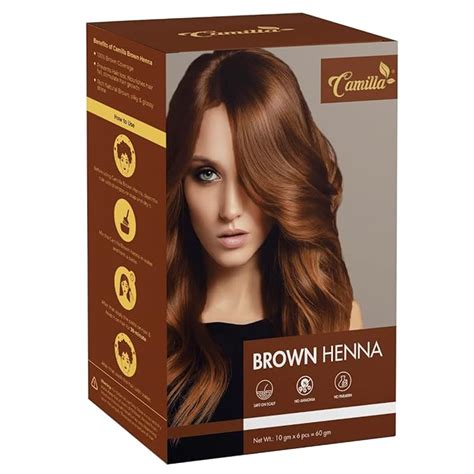 Buy Camilla Hair Color Powder - Brown | Henna Based Hair Color for ...