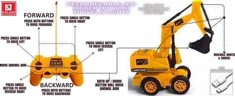 KAIJUN Remote-Controlled JBC Digger Toy with Movable Digging Shovel for ...