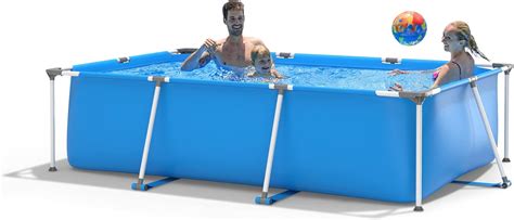 Buy GYMAX Swimming Pool, 10ft x 6.7ft x 2.5ft Above Ground Rectangular ...