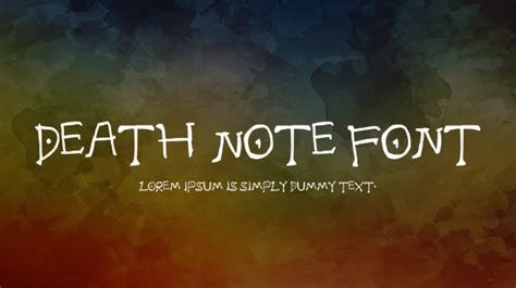 Death Note Font : Download Free for Desktop & Webfont