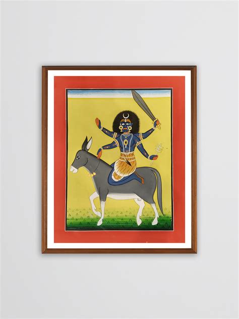 Buy Goddess Kaali Basohli Painting | Buy Folk Art Online | Memeraki
