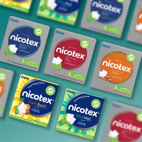 Cipla Nicotex 2mg Nicotine Sugar Free Gum to Help Quit Smoking | Multi ...