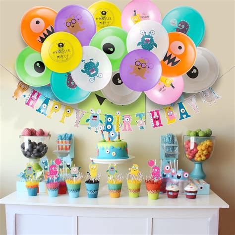 SUNBEAUTY 27 Pcs Monster Birthday Party Decorations India | Ubuy