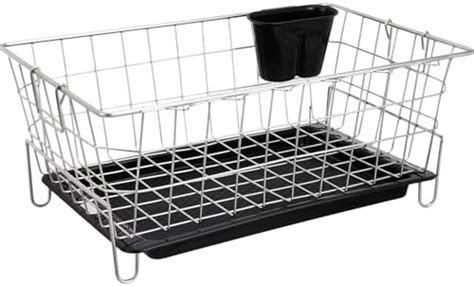 Buy Amazon Brand - Solimo Luxe Stainless Steel Dish Drainer with Drain ...