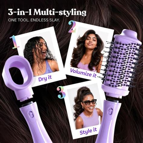 BOMBAE Hairess Volumizer and Dryer Hairess Ionic 3-In-1 Hot Air Brush ...