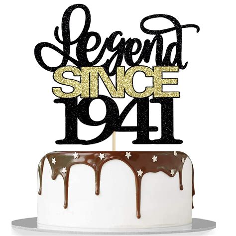 Legend Since 1941 Cake Topper Men And Women Cheer 80 | Desertcart INDIA