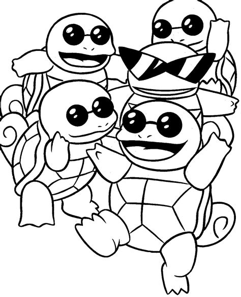 Squirtle Coloring Pages
