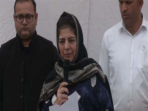 PDP chief Mehbooba Mufti writes to Jaishankar, seeks intervention in ...