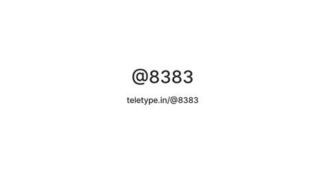@8383 — Teletype