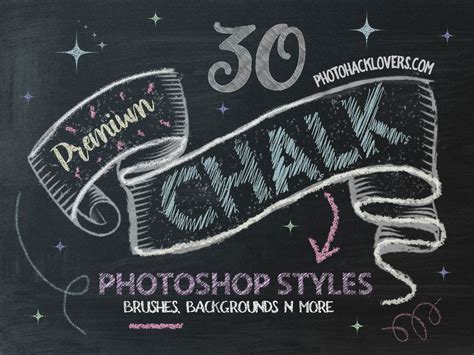 Chalk Brushes and Chalk Styles for Photoshop