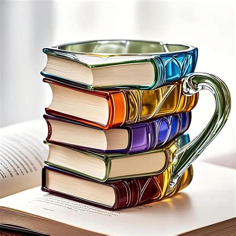 Amazon.com: Painted Book Mug, Novelty 3D Painted Book Coffee Mug ...