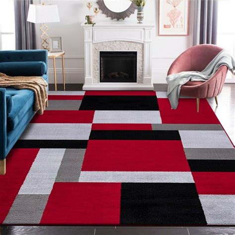 living room rugs red
