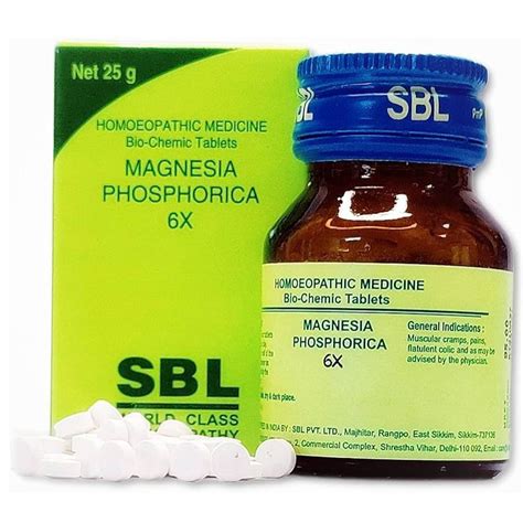 Buy SBL Magnesia Phosphorica Biochemic 6X Tablets, 25 gm | 19 Minutes ...