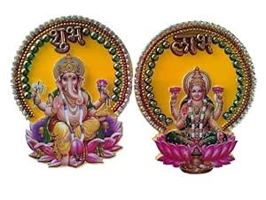 Buy Shubh Labh Wall Hanging | Lakshmi Ganesh Wall Decor for Home ...