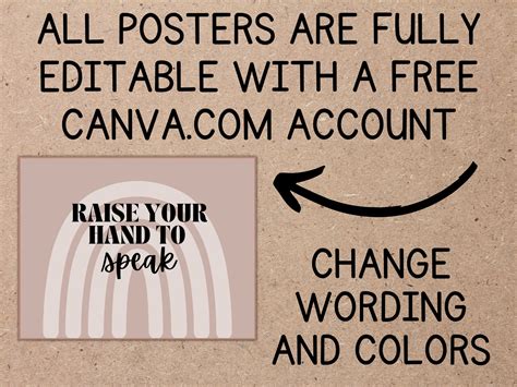 EDITABLE Classroom Rules Posters | Printable Bulletin Board Posters ...