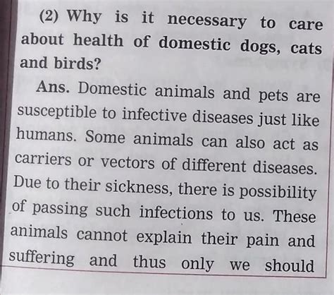 Why is the necessary ti care about health of domestic dog ,cat and ...
